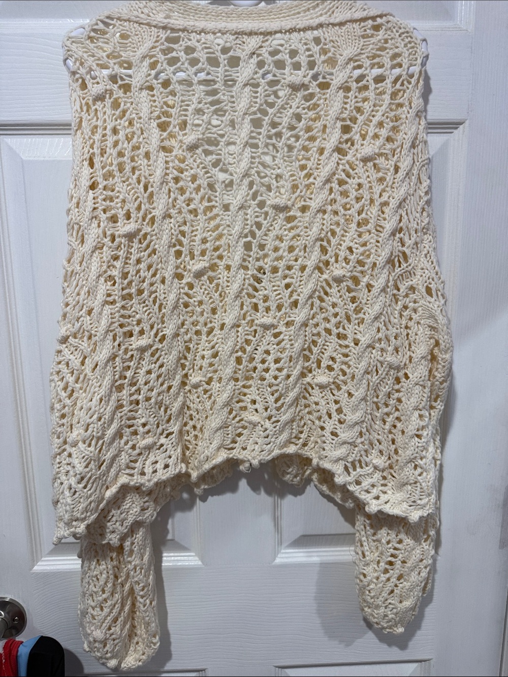 POL Cream Openwork Lace Knit Button Cardigan - Picture 2 of 2